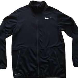 NIKE DRY FIT Athletic Jacket Women's Small Black Running